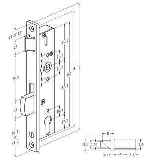 Sobinco 8001 smalslot 97/25 Val kort: 27mm