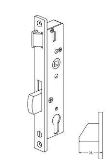 Sobinco 8002 smalslot 97/25 Val lang: 36mm